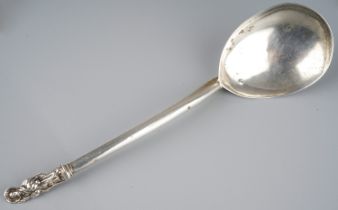 A 19th century continental silver apostle spoon, circa 1870-1890 after an earlier 17th century Swiss