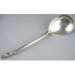 A 19th century continental silver apostle spoon, circa 1870-1890 after an earlier 17th century Swiss