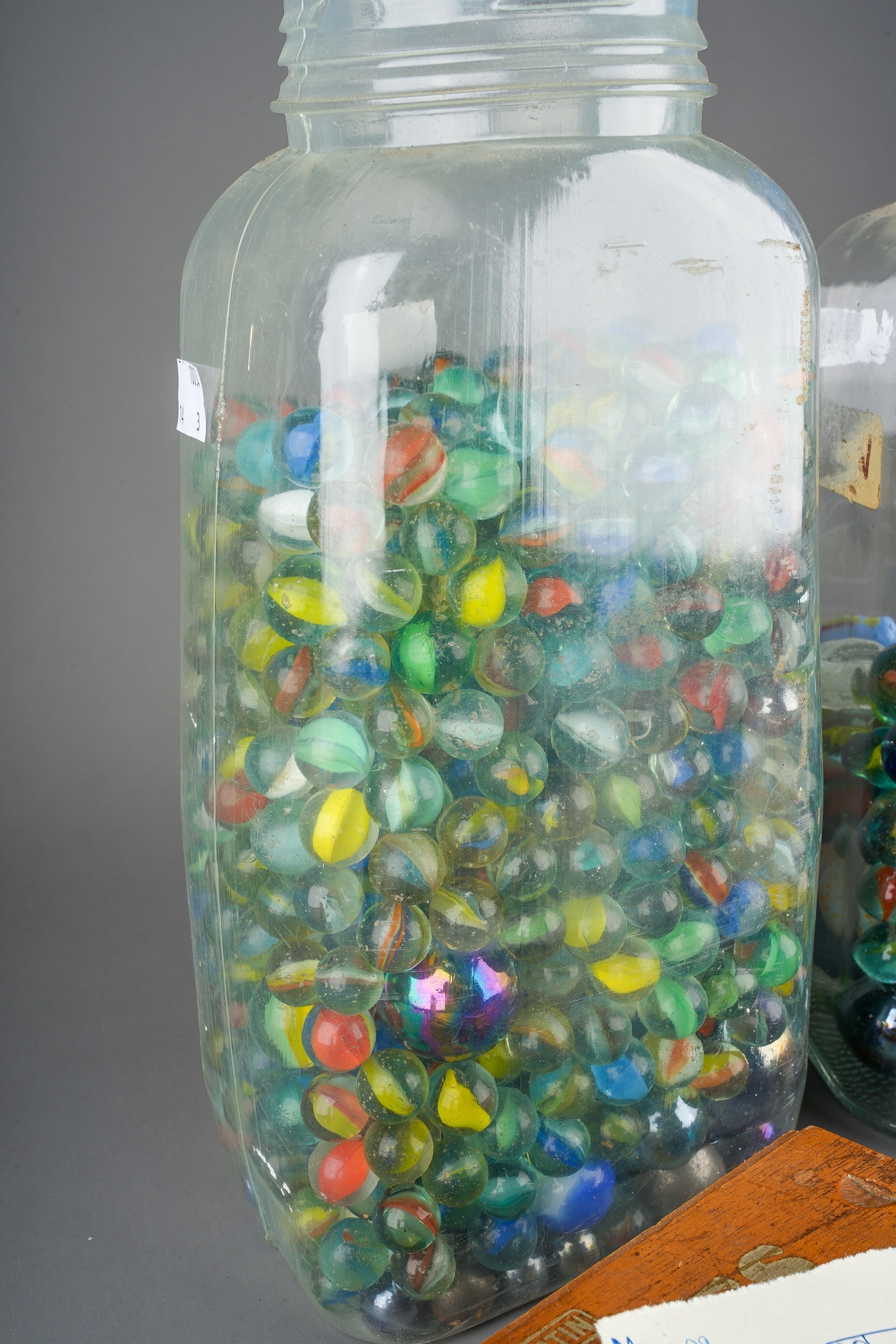 A large collection of assorted marbles in various sizes together with vintage Dominos, playing cards - Image 2 of 7