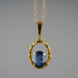 A fine yellow gold chain, unmarked assessed as approx 9ct, gross weight approx 2.4g; together with a