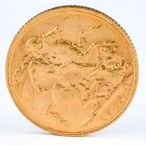 An Edwardian 1910 full sovereign