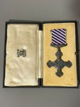 WW2 British RAF DFC medal group . Cased DFC dated 1943 - Condition EF+