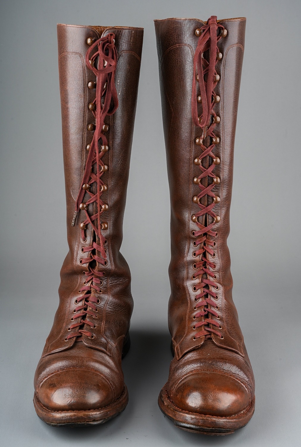 WW1 British Brown Leather Officers Boots. This variety was also worn by members of the Tank Corps - Image 2 of 4