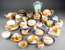 An extensive collection of 20th Century Japanese Noritake china tea wares, various patterns (3