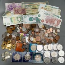 Two boxes of assorted coins