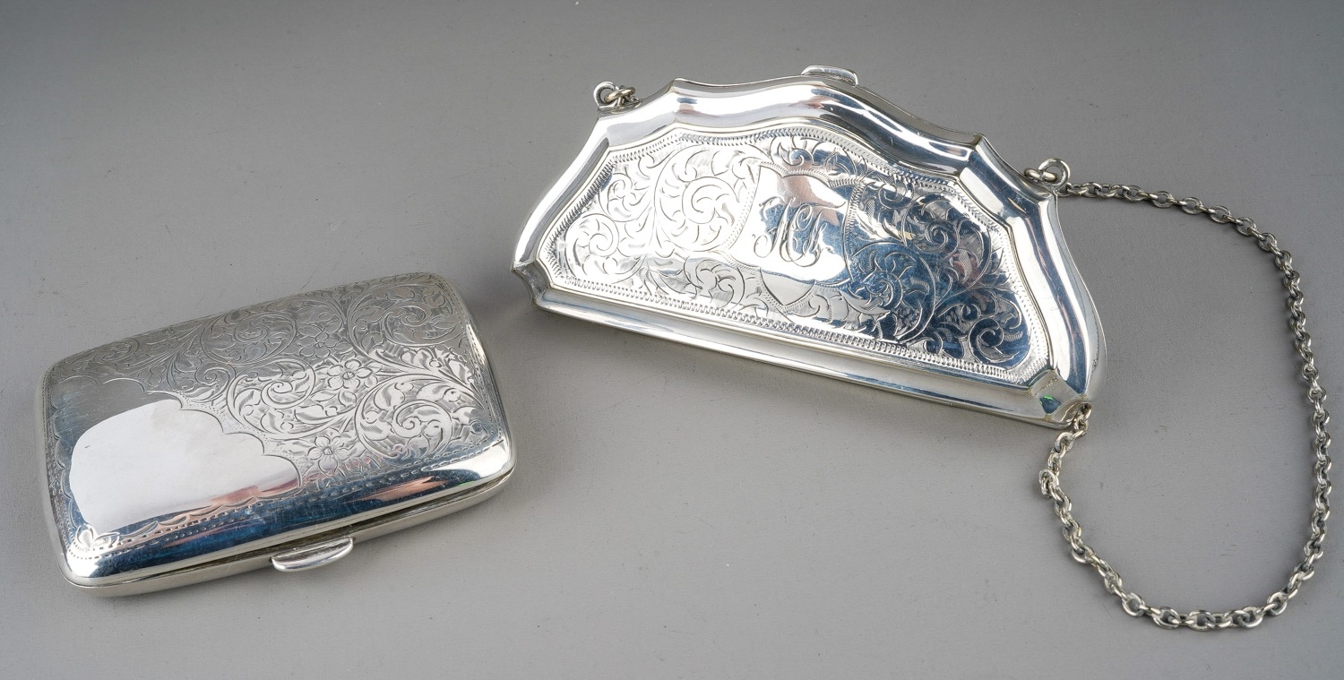 An Edwardian engraved cigarette case, hallmarked Birmingham, 1909, approx 2.49 ozt (77.3 grams)