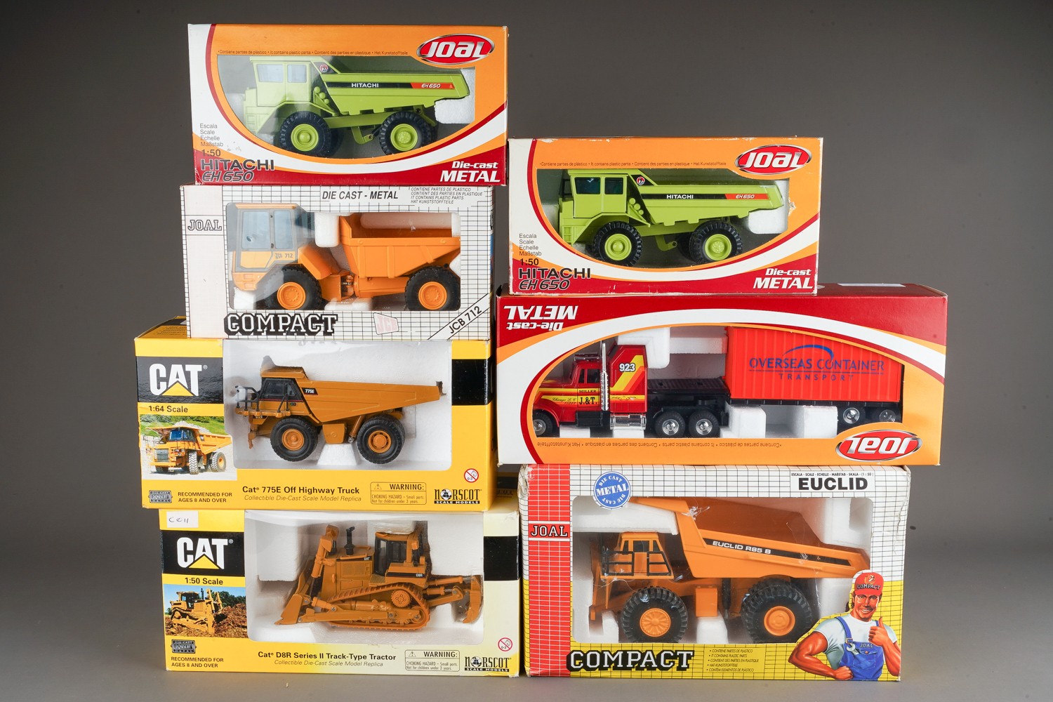 Joal Compact range construction vehicles x 5 plus 2 Norscott CAT scale models. All boxed (7) - Image 2 of 8