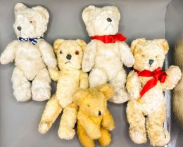 Collection of 5 teddy bears including Merrythought