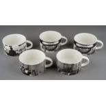 Five Royal Doulton "British Airways" cups, stamped to the bases (5)