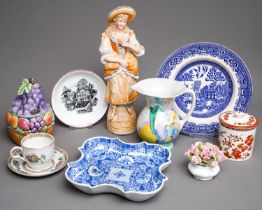 Assorted mainly English ceramics to include various tea wares, Parian model of a Lady, Art Deco