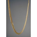 An Italian 9k yellow gold necklace, total gross weight approx 8.5g Good condition, wear commensurate