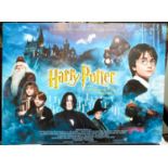 Harry Potter poster. A large cardboard advertising poster for Harry Potter and the Philosophers