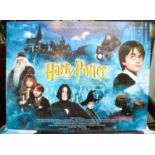 Harry Potter poster. A large cardboard advertising poster for Harry Potter and the Philosopher's