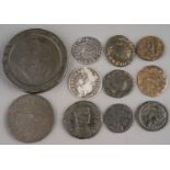 Collection of Roman coins and a token dated 1792 Norwich together with a number of early hammered