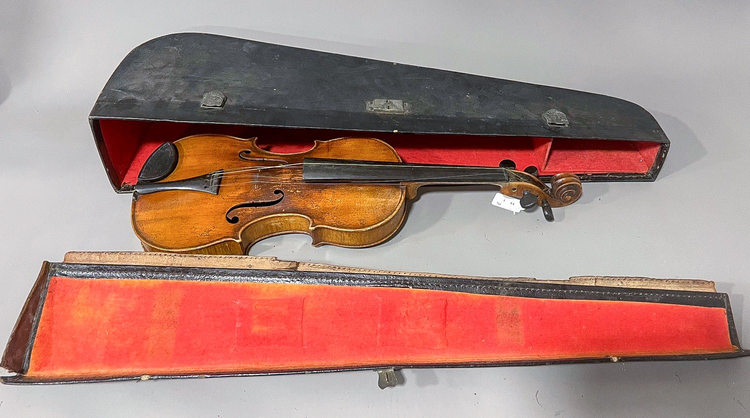 Antique violin, internal paper label reads “Copie de Gaspar da Salo in Brescia” Two piece back, - Image 2 of 8