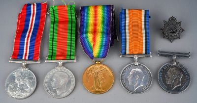 WW2 British War Medal and Defence medal , WW1 British War Medal correctly impressed Capt. J.H.