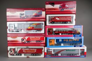 Corgi Hauliers of renown plus others. Six boxed articulated lorry and trailer sets to include De