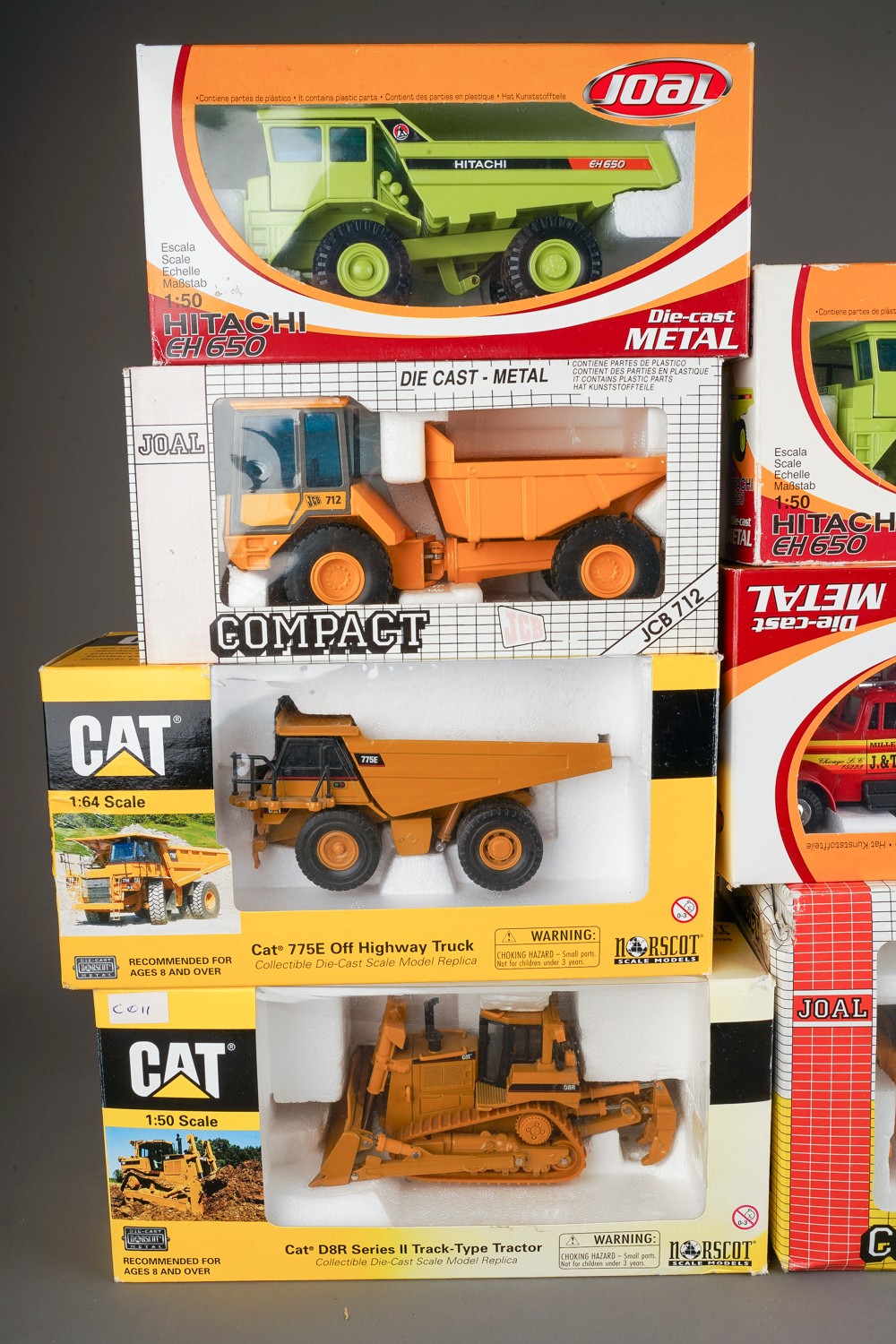 Joal Compact range construction vehicles x 5 plus 2 Norscott CAT scale models. All boxed (7) - Image 3 of 8