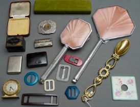 Assorted Collector's lot to include: costume jewellery, chrome dressing table mirror and brush,