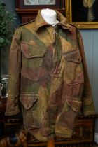 WW2 British Airborne 2nd pattern Denison Camouflage Smock by Silberston & Sons. Size 1, 5ft 3 to 5ft