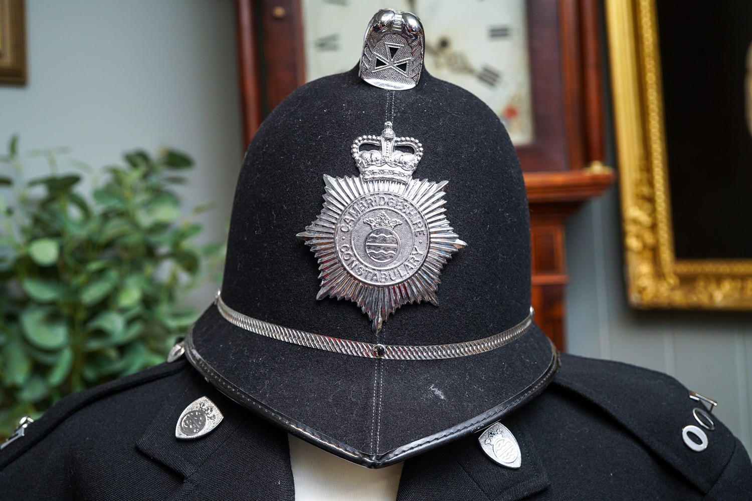 Vintage Cambridgeshire police uniform including helmet, circa 1990 In good original condition - Image 2 of 8