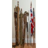 Selection of Fishing Rods and Union Flags