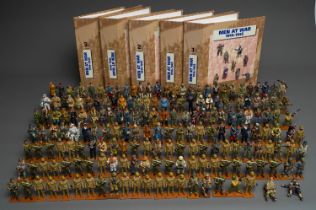 A large quantity of Del Prado Men at War 1914-45 metal military figurines approx 190 in 3 trays,