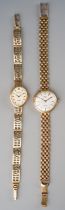 Two 9ct gold ladies wristwatches, including a Rotary and an Accurist, total combined gross weight