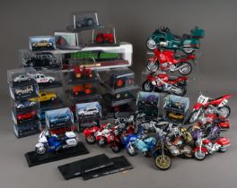 Carama and others - boxed vehicles and Maisto unboxed motor cycles (q)