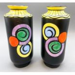 A pair of Shelley pottery vases pattern number 8462, marked to base, approx. 14 cm tll In good