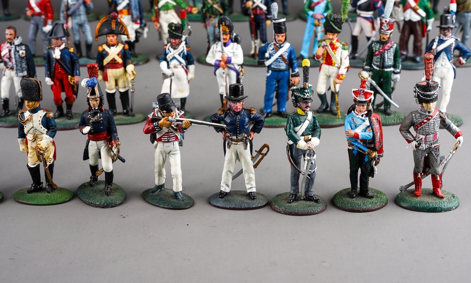 A large quantity of Del Prado Napoleonic metal military figurines approx 80 in 2 trays (q) - Image 3 of 16