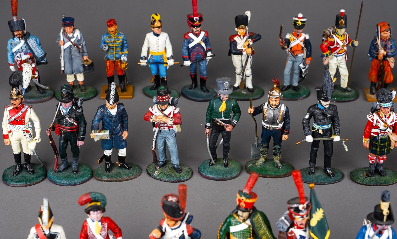 A large quantity of Del Prado Napoleonic metal military figurines approx 80 in 2 trays (q) - Image 11 of 16