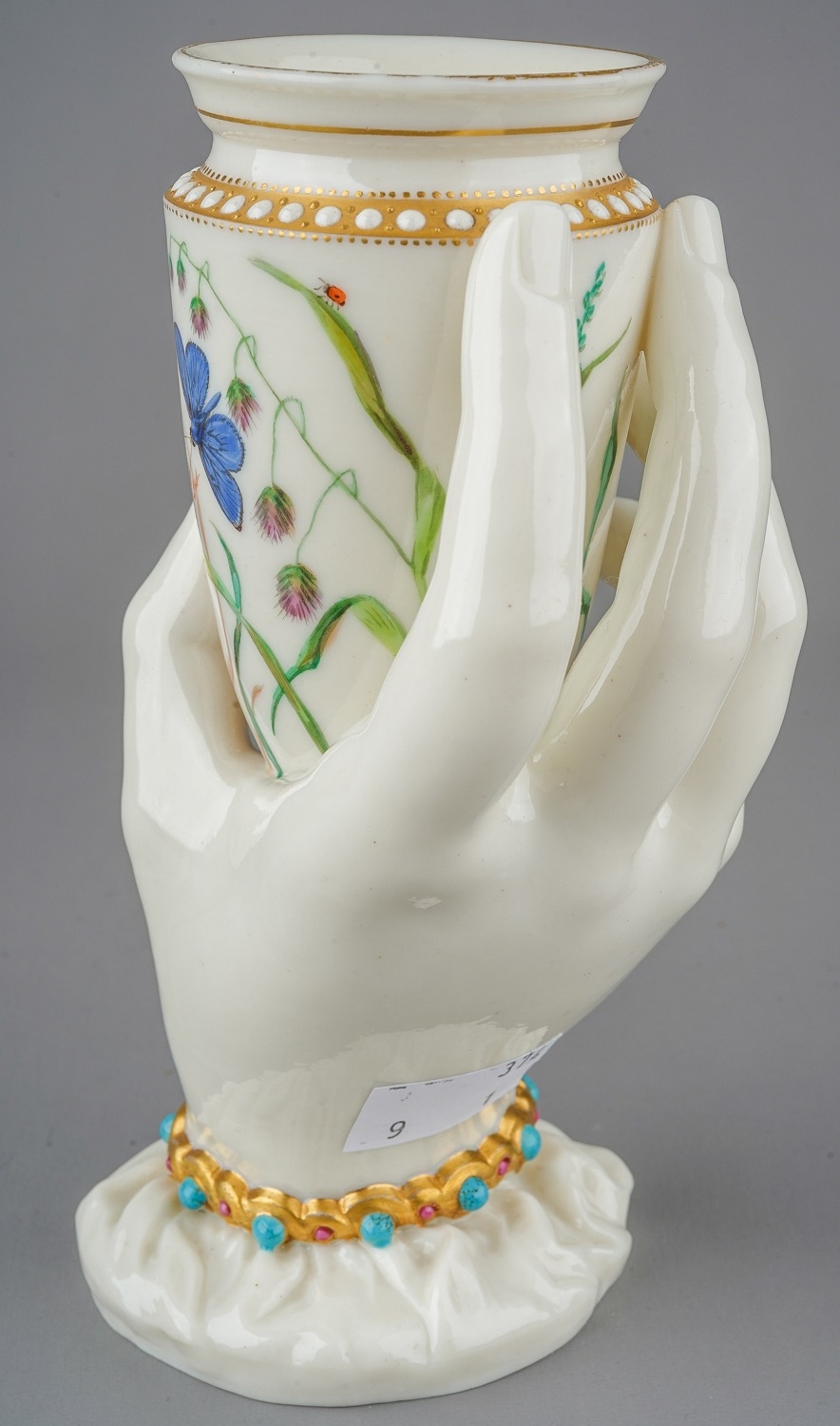 Royal Worcester porcelain Mrs Hadley’s hand vase. Impressed Worcester and diamond registration marks - Image 2 of 6