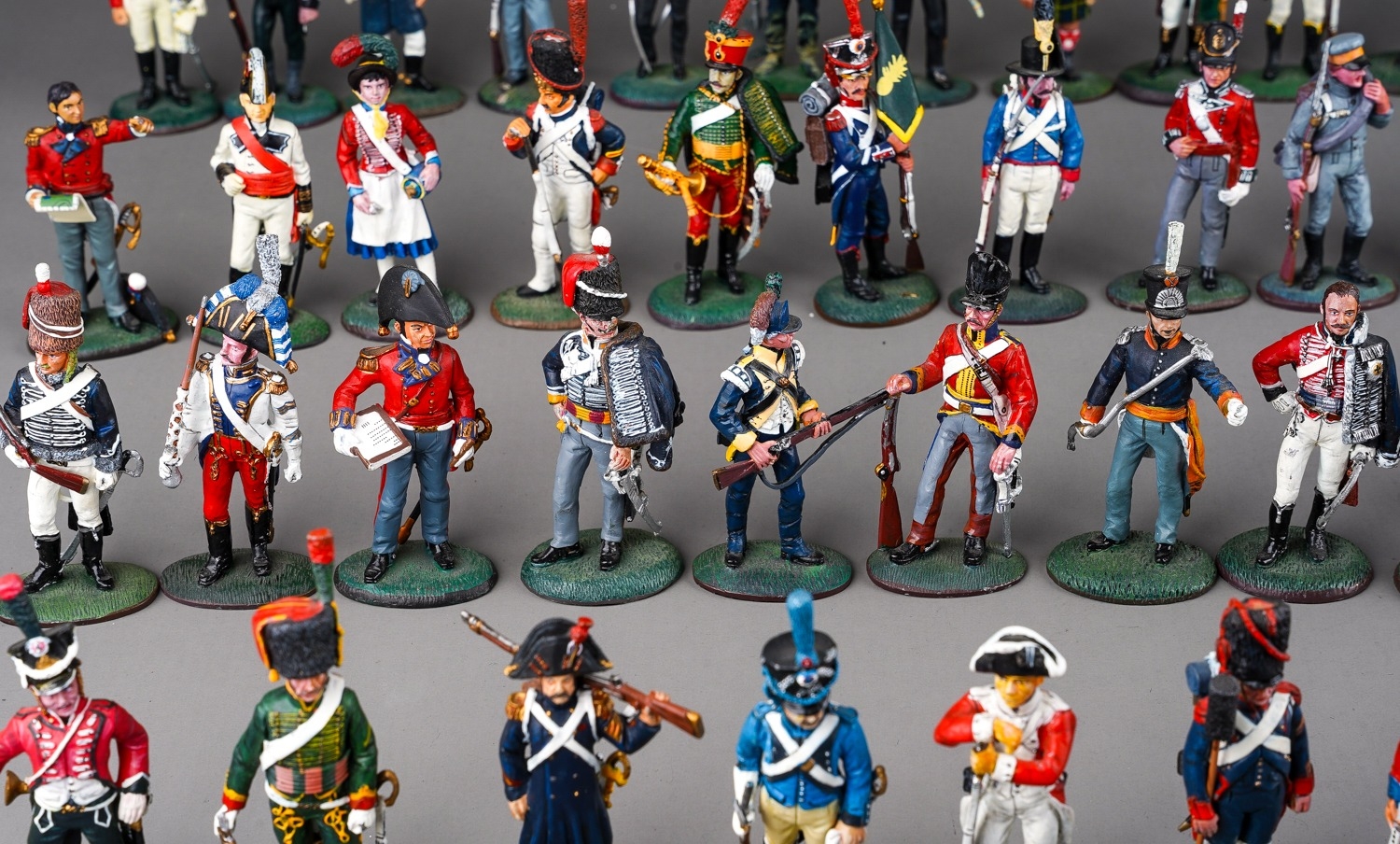 A large quantity of Del Prado Napoleonic metal military figurines approx 80 in 2 trays (q) - Image 5 of 16