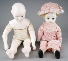 Two vintage pot dolls