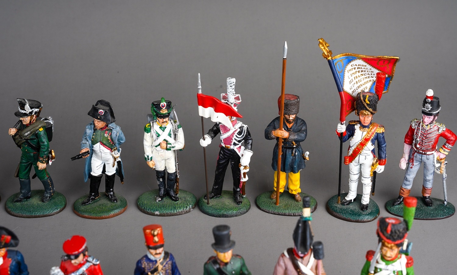 A large quantity of Del Prado Napoleonic metal military figurines approx 80 in 2 trays (q) - Image 14 of 16