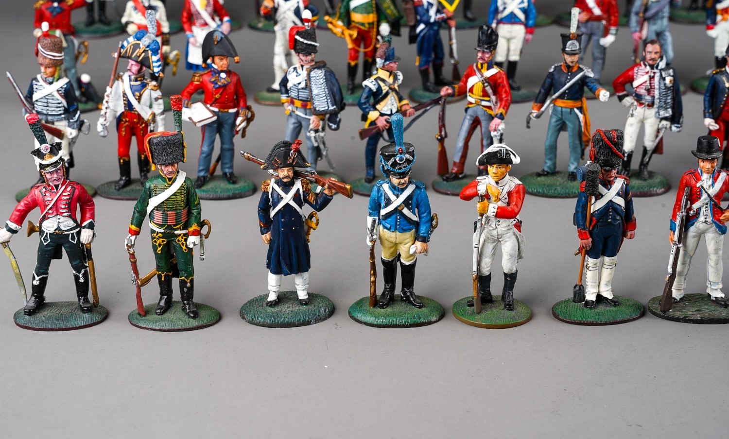 A large quantity of Del Prado Napoleonic metal military figurines approx 80 in 2 trays (q) - Image 2 of 16