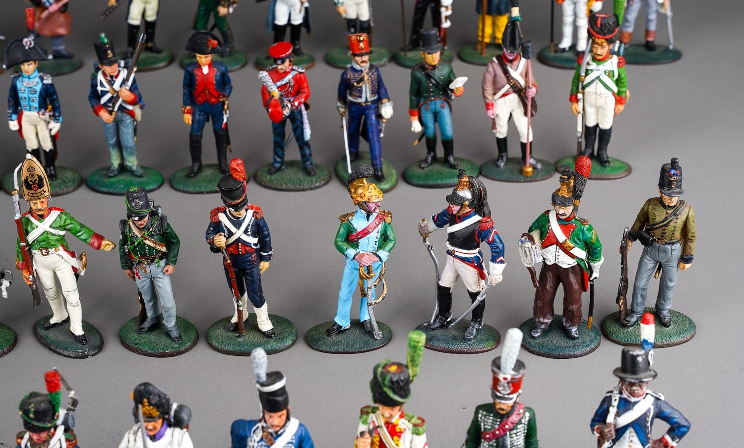 A large quantity of Del Prado Napoleonic metal military figurines approx 80 in 2 trays (q) - Image 8 of 16