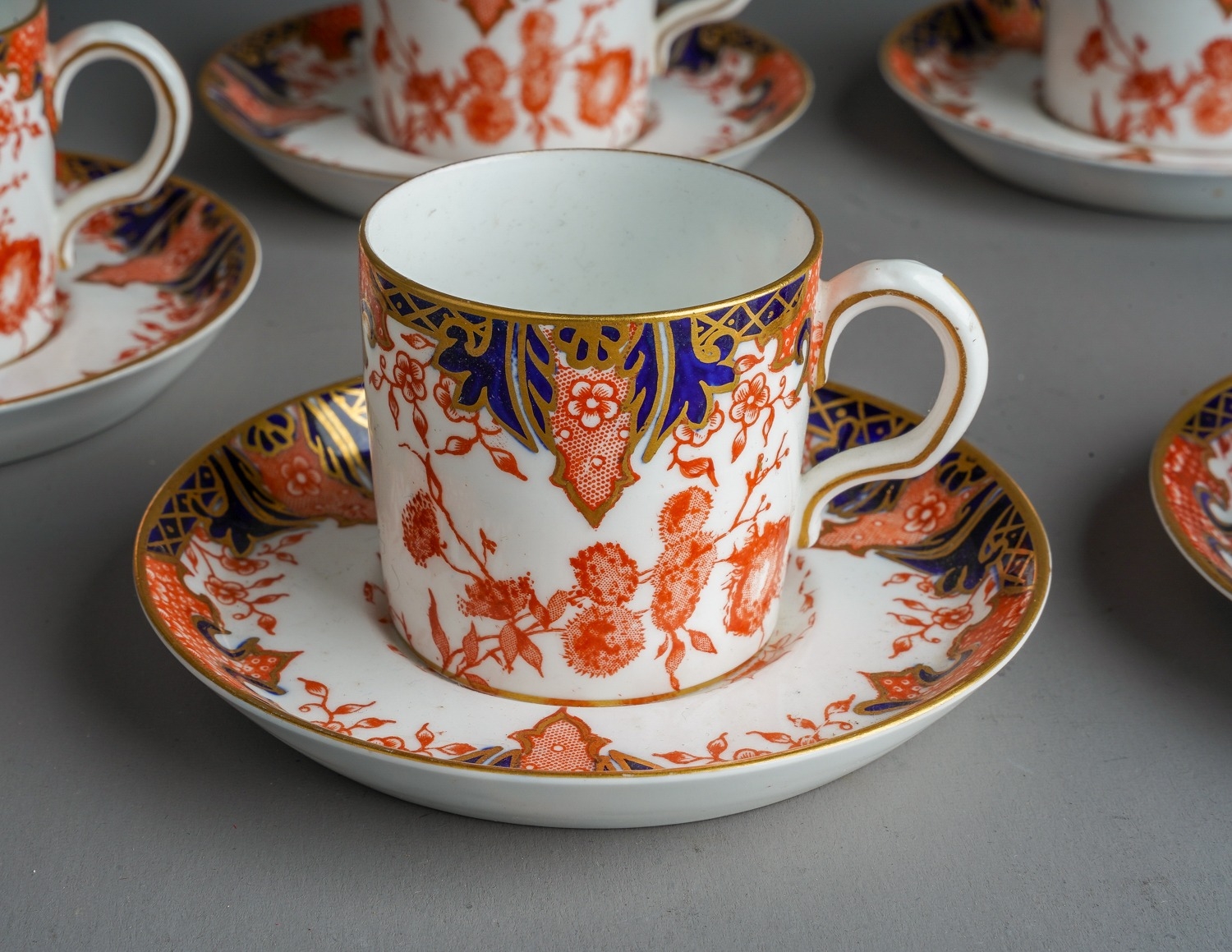 A boxed Royal Crown Derby coffee set in 2712 pattern comprising of 6 coffee cups and saucers - Image 6 of 6