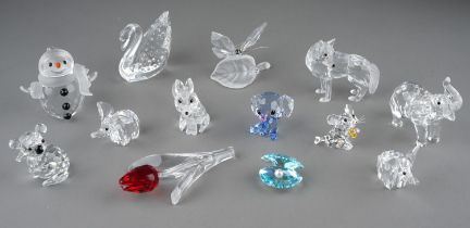 A collection of Swarovski Collector Club /Silver Crystal boxed small models to include: a display