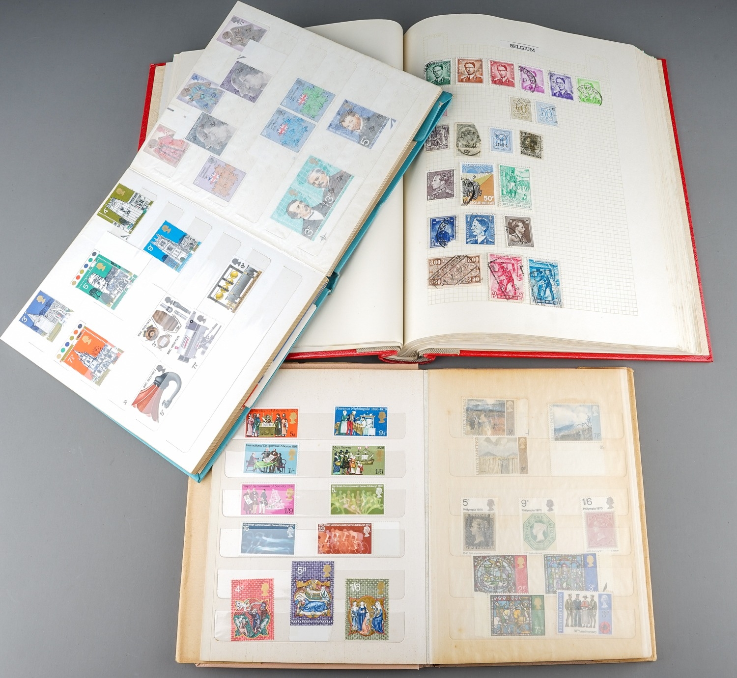 Three stamp albums containing World and mat GB selections - Image 3 of 16