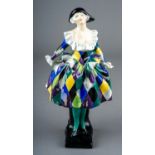 An early 20th Century Royal Doulton figure Harlequinade HN585, factory stamp to base, impressed