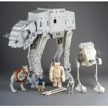 Star Wars 1980's vehicles and figures including AT-AT, AT-ST, Wampa, Taun Taun, Han Solo (Hoth) -