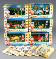 A collection of six Corgi Noddy in Toyland model cars, all boxed together with card Shop of Books