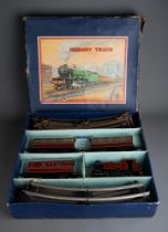 A vintage boxed Hornby Train clockwork 0 guage no 101 Tank Passenger Set made by Meccano Ltd