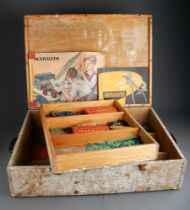 Marklin construction set with manuals in wooden box (similar to Mercano)