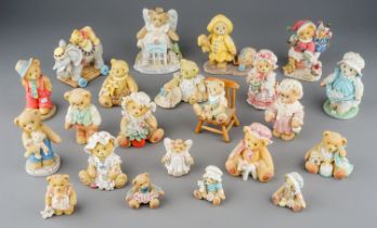 A collection of boxed resin Enesco "Cherished Teddies" figures include: Love is a Bear Necessity