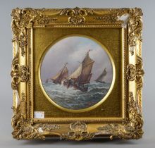 David Horatio Winder (Bolton, Lancashire 1855-1930) Venetian boats at sea oil on artist's board,