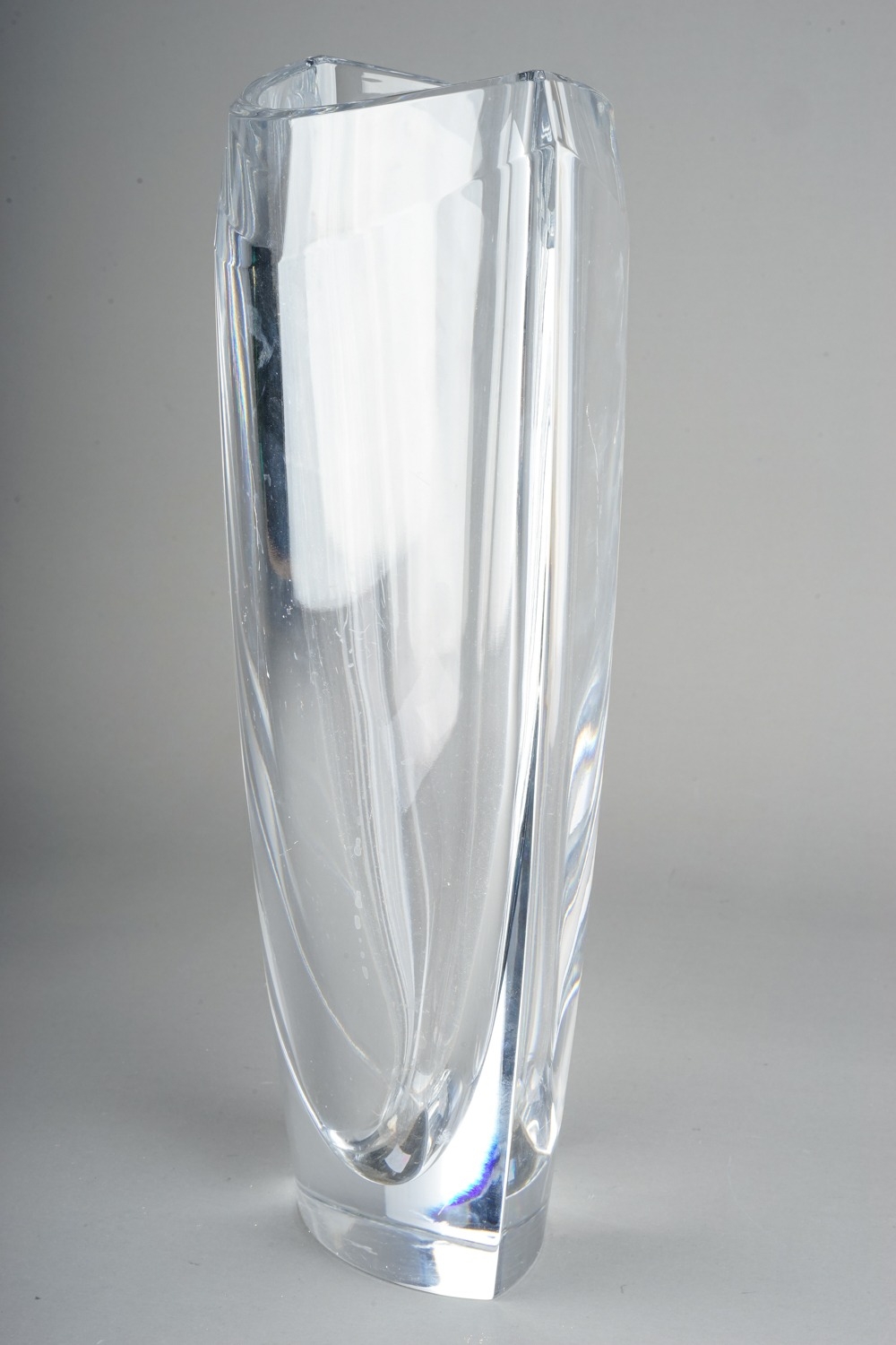 Irish Interest: a Waterford crystal vase, tinted with bevelled edge and drapery illusion to sides - Image 2 of 3