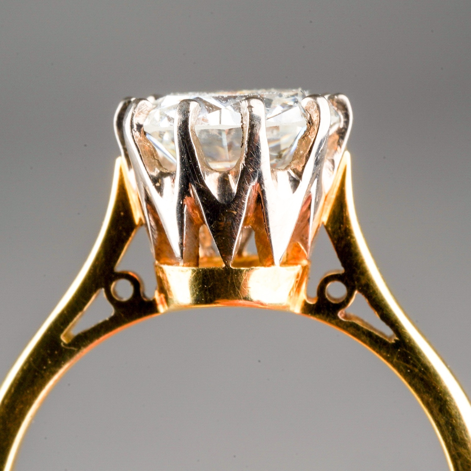 An 18ct yellow gold and diamond solitaire ring, the round brilliant-cut diamond approx 1.5cts, - Image 6 of 8
